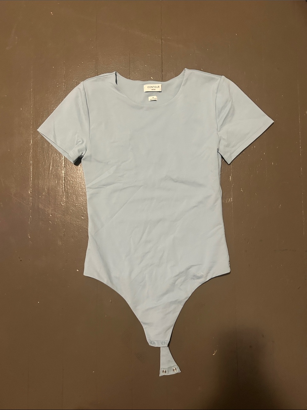 Aritzia Contour light blue Size M Crew Neck Bodysuit